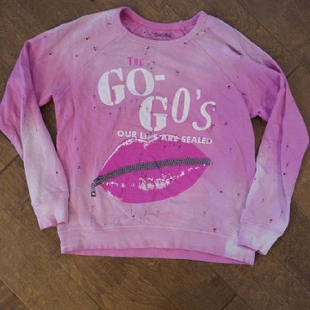 Lauren Moshi The Go Gos Pullover Long Sleeve Top Pink Womens Size Small